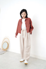 Indian red jacket in crop cut