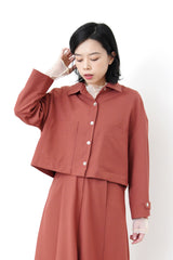 Indian red jacket in crop cut