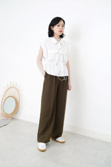 Ivory sheer organza inner top