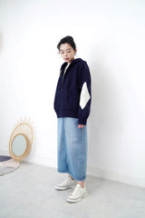 Denim overall dress w/ pockets