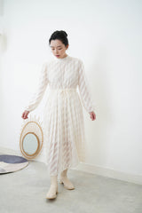 White twill one piece w/ waist string