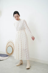 White twill one piece w/ waist string