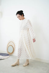 White twill one piece w/ waist string