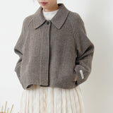 Oatmeal handmade100% wool jacket