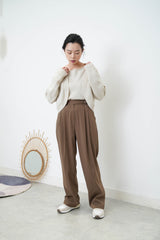 Oatmeal wool cardigan w/ vest set