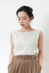 Oatmeal wool cardigan w/ vest set