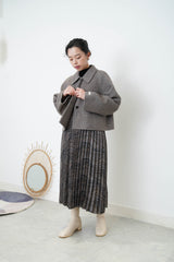 Oatmeal handmade100% wool jacket