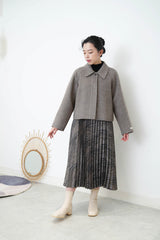 Oatmeal handmade100% wool jacket