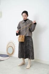 Oatmeal handmade100% wool jacket