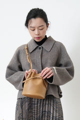 Oatmeal handmade100% wool jacket