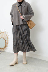 Oatmeal handmade100% wool jacket