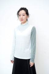 Duo tone stand collar inner in blue