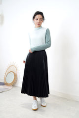 Duo tone stand collar inner in blue