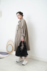 Grey Khaki pocket trench coat