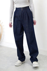 Grey knit top in overlay wrap style