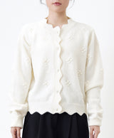 Ivory zig zag cardigan in beads detail