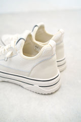 Off white leather sneakers