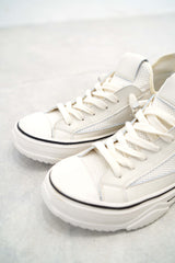 Off white leather sneakers