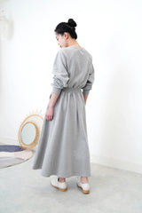 Grey sweater dress w/ pockets