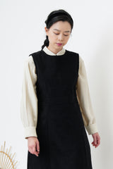 Black corduroy sleeveless dress