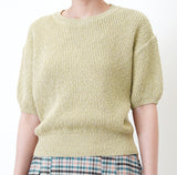 Green tea knit top
