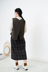 Ivory pattern sheer blouse