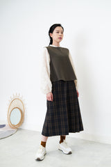 Ivory pattern sheer blouse