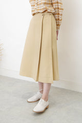 Beige A shape skirt w/ wrap layering