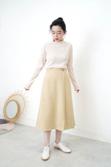 Nude stripe texture top