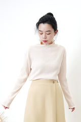 Nude stripe texture top