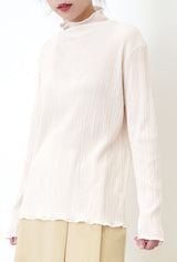 Nude stripe texture top