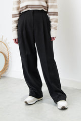 Dark grey straight cut trousers