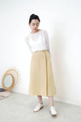 Beige A shape skirt w/ wrap layering