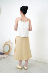 Soft satin cami w/ chiffon detail