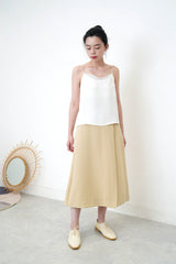 Soft satin cami w/ chiffon detail