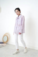 Pastel purple premium sheer shirt