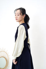 Light grey shirt w/ detail cut out collar