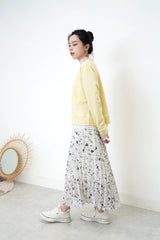 Pastel yellow pullover in crop cut