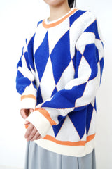 Blue diamond shape sweater