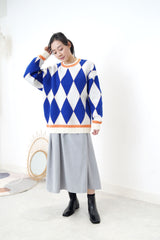 Blue diamond shape sweater