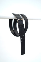 Black double pinhole belt