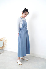 Light blue soft demi cami dress w/ side strings