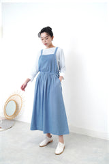 Light blue soft demi cami dress w/ side strings