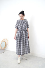 Checked smock dress