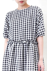 Checked smock dress