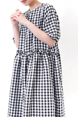 Checked smock dress