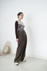 Brown metropolis crop top