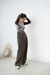 Brown metropolis crop top