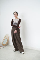 Brown metropolis crop top