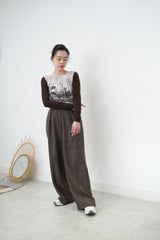 Brown metropolis crop top